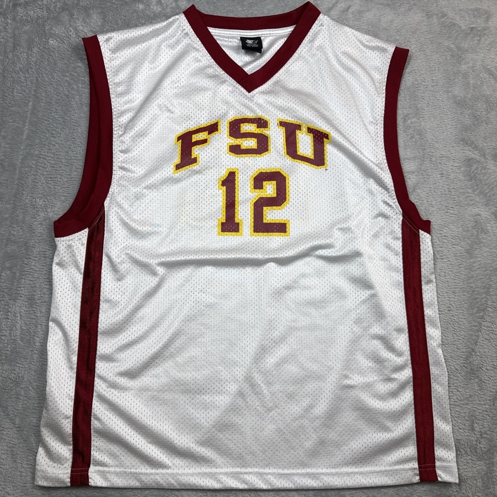 Vintage Starter Florida State Seminoles Basketball Jersey Men XL White FSU #12